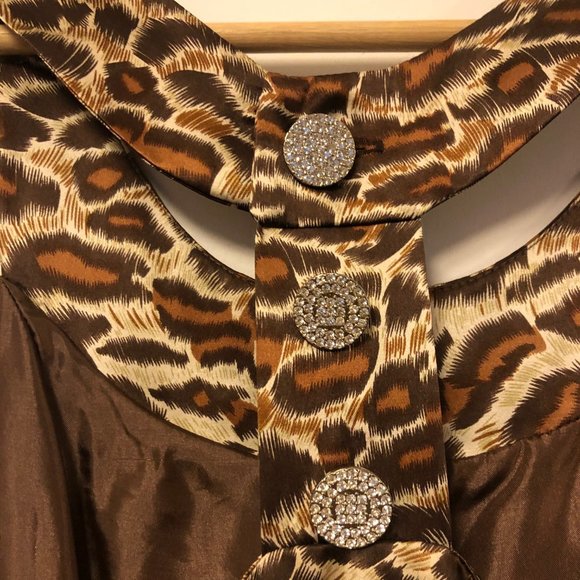 DEBRA RODMAN - silk cheetah / leopard dress, 2 - Picture 3 of 5